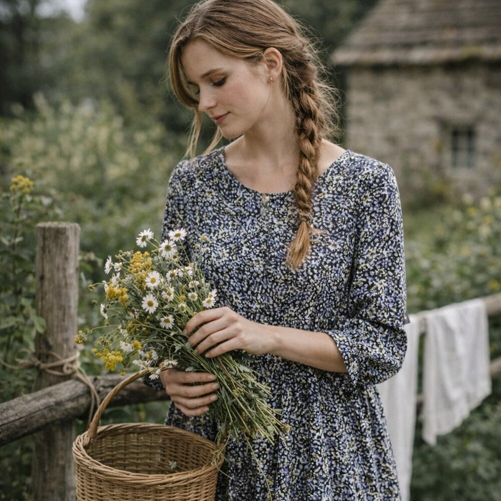 Buffalo Floral Tiered Dress | Countrycore Cottage Pastoral